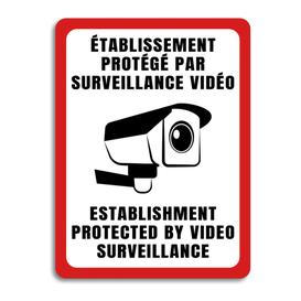 Affiche de surveillance - Établissement protégé par vidéo