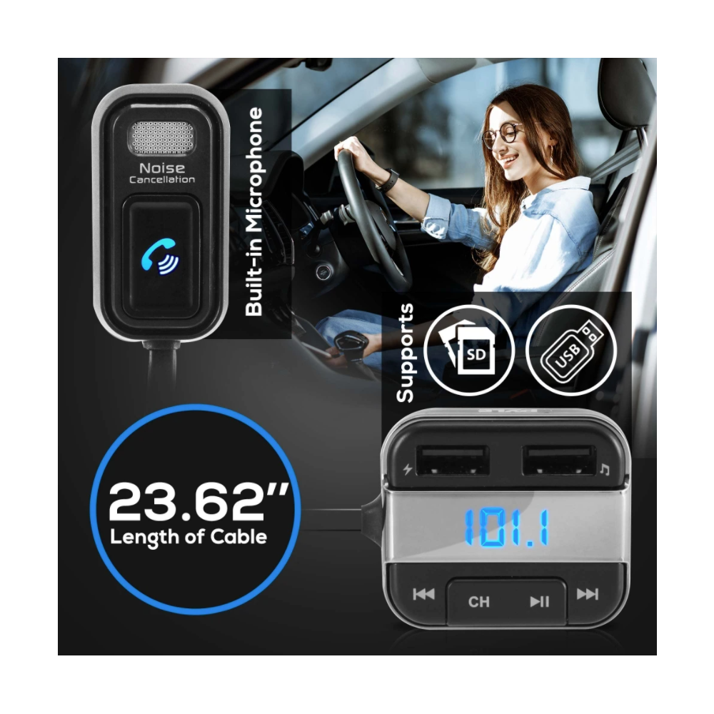 Wireless BT Audio Streaming Car Kit