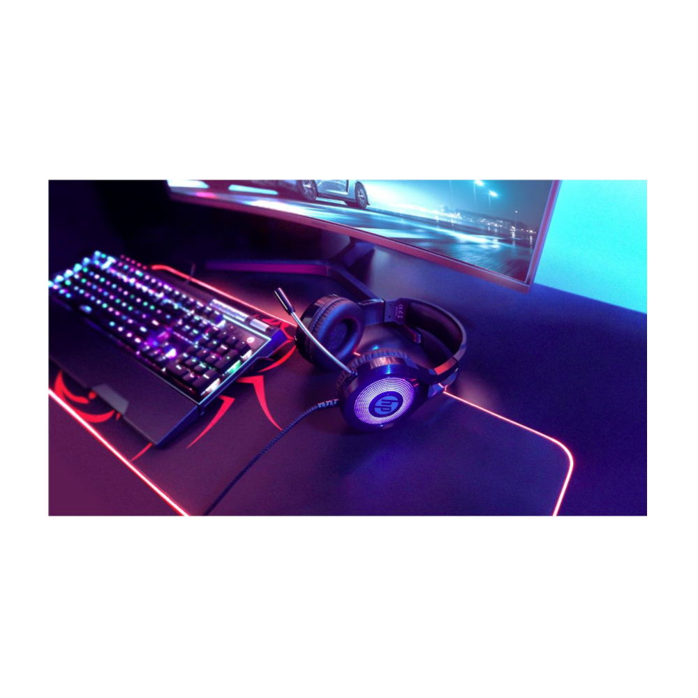 DHE-8010 Casque de jeu stéréo HP pour PC PS4 Xbox One Câble de 2m