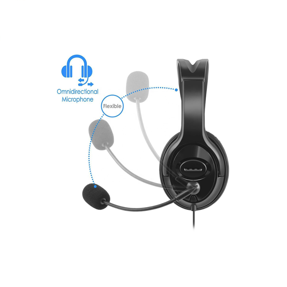 Casque filaire USB2.0 avec micro pour ordinateur