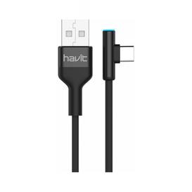 Câble de jeu flexible USB Type-C Havit avec lumière DEL Chargement rapide et synchronisation des données