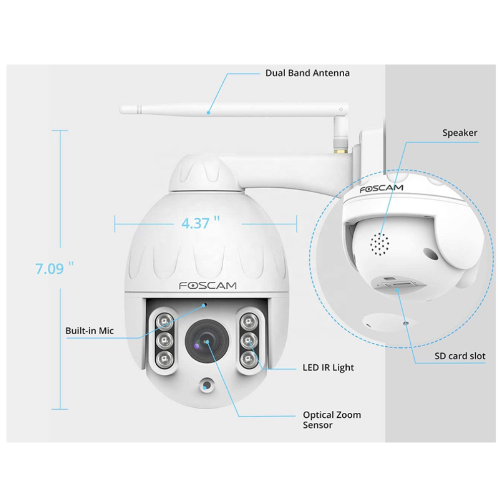 Foscam ptz 2025 outdoor camera