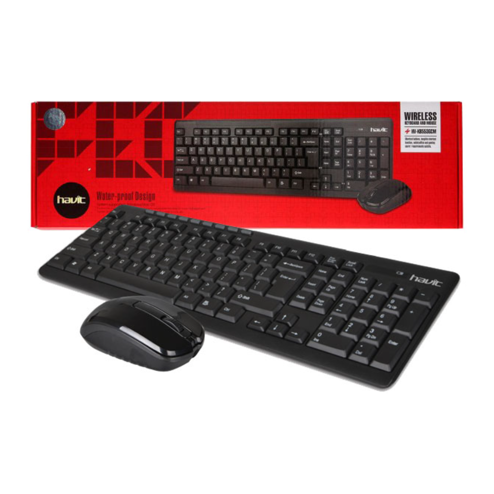 Havit HV-KB553GCM Clavier et souris de bureau sans fil 2,4Ghz  - Noir