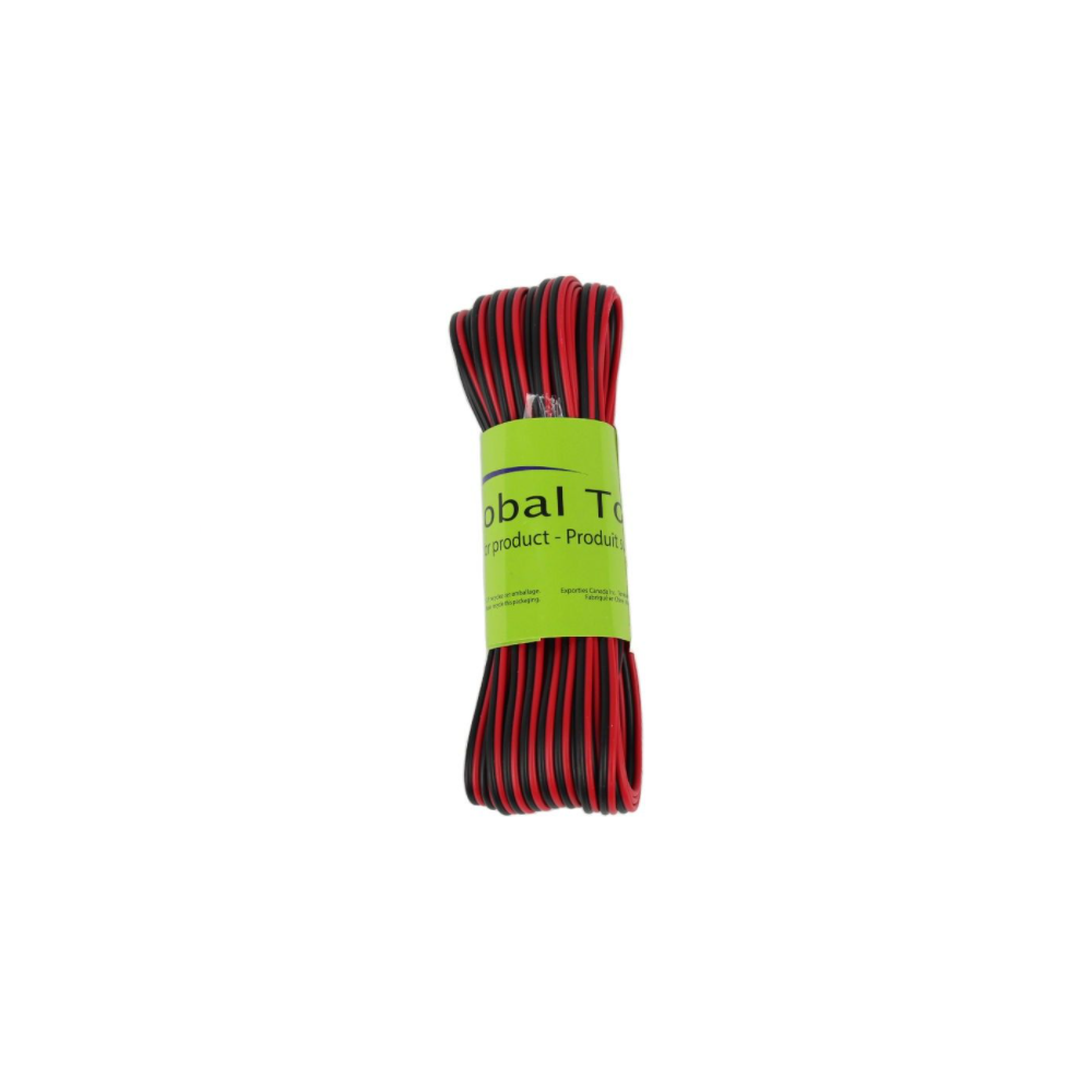 25ft Speaker Wire 22AWG Red/Black Fire Retardant CCA