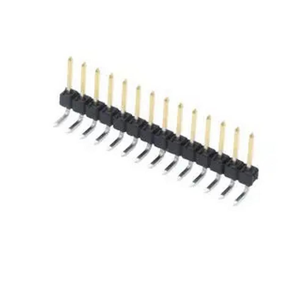 Connecteur à broches carte à carte 2.54mm 1 rangée 14 contacts trou traversant angle droit