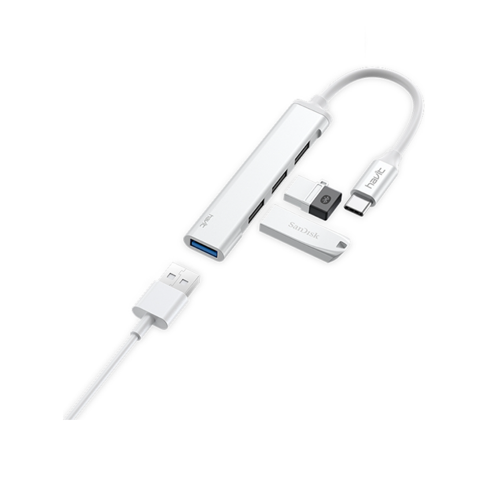 Havit HB41 Type-C to USB2.0 & USB3.0 5G Gbps fast 4x port Hub