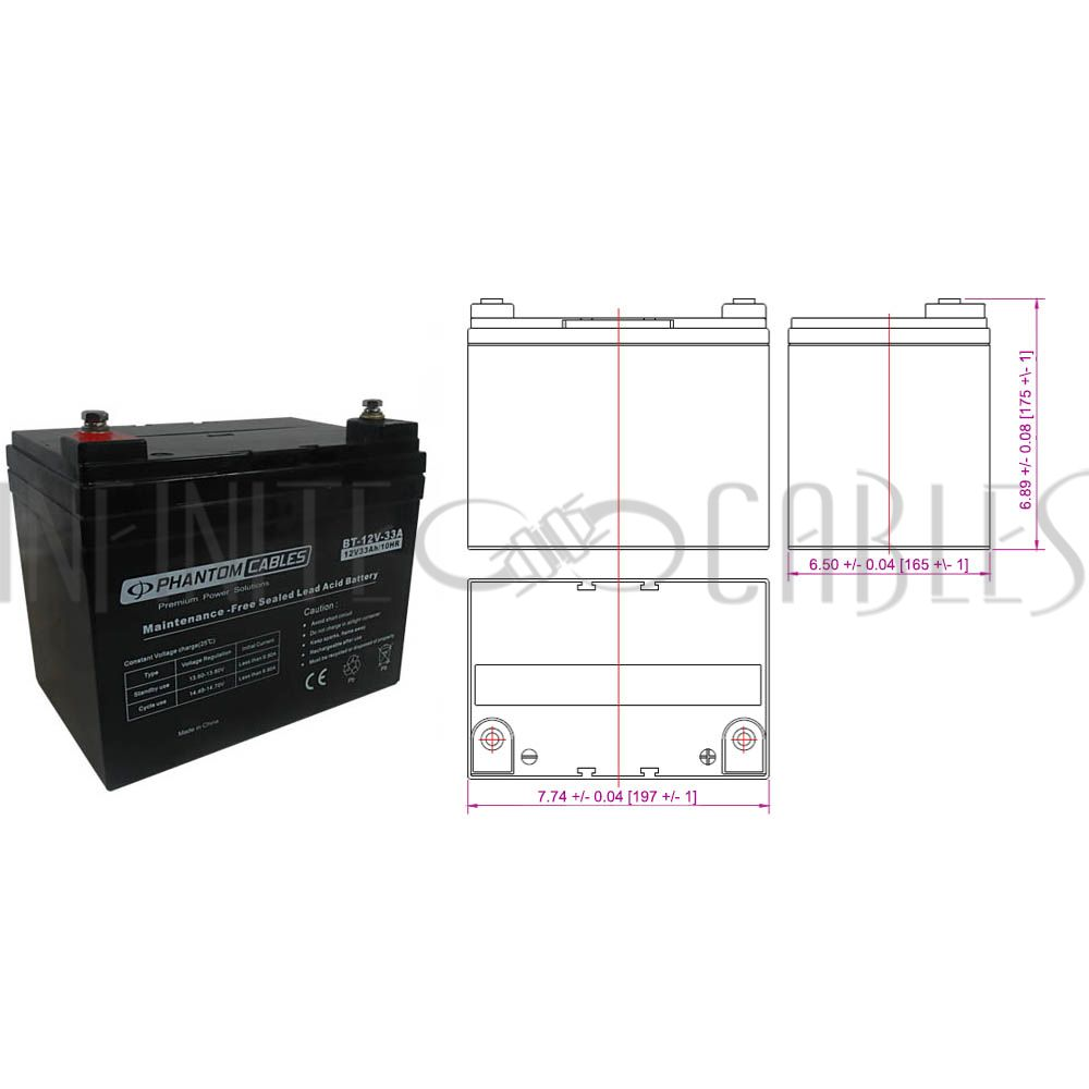 Sealed lead acid battery 12V 33Ah