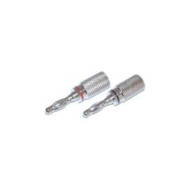 Paire de Connecteur Banane Argent