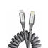 Ventev - Charge/Sync Helix Coiled USB-C to Lightning Cable 3ft Gray