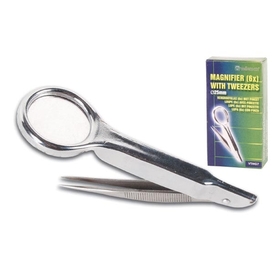 Magnifier (x6) with Tweezers
