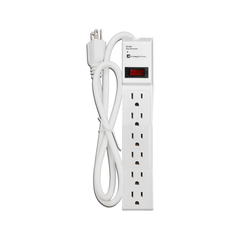 Power Bar 6 Outlets 3 Feet Surge Protection 90 Joules