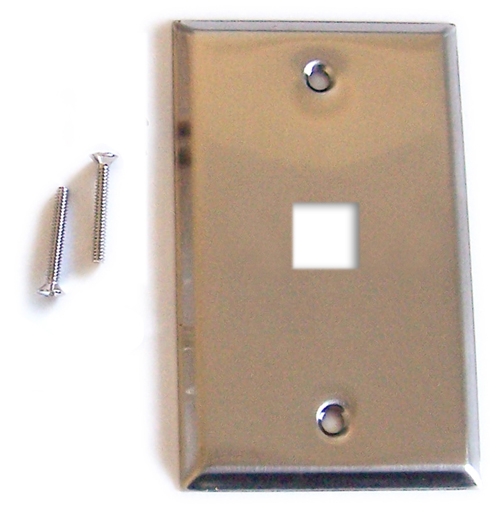 Plaque Murale 1 Port - Acier Inoxydable