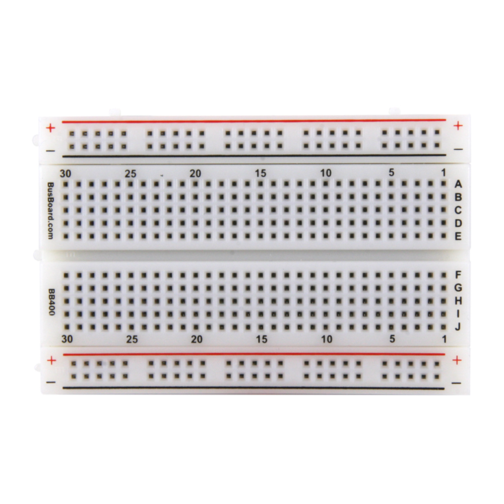 Carte BreadBoard sans soudure à 400 points de connexion avec rails d'alimentation 84 x 54.3 x 8.5mm