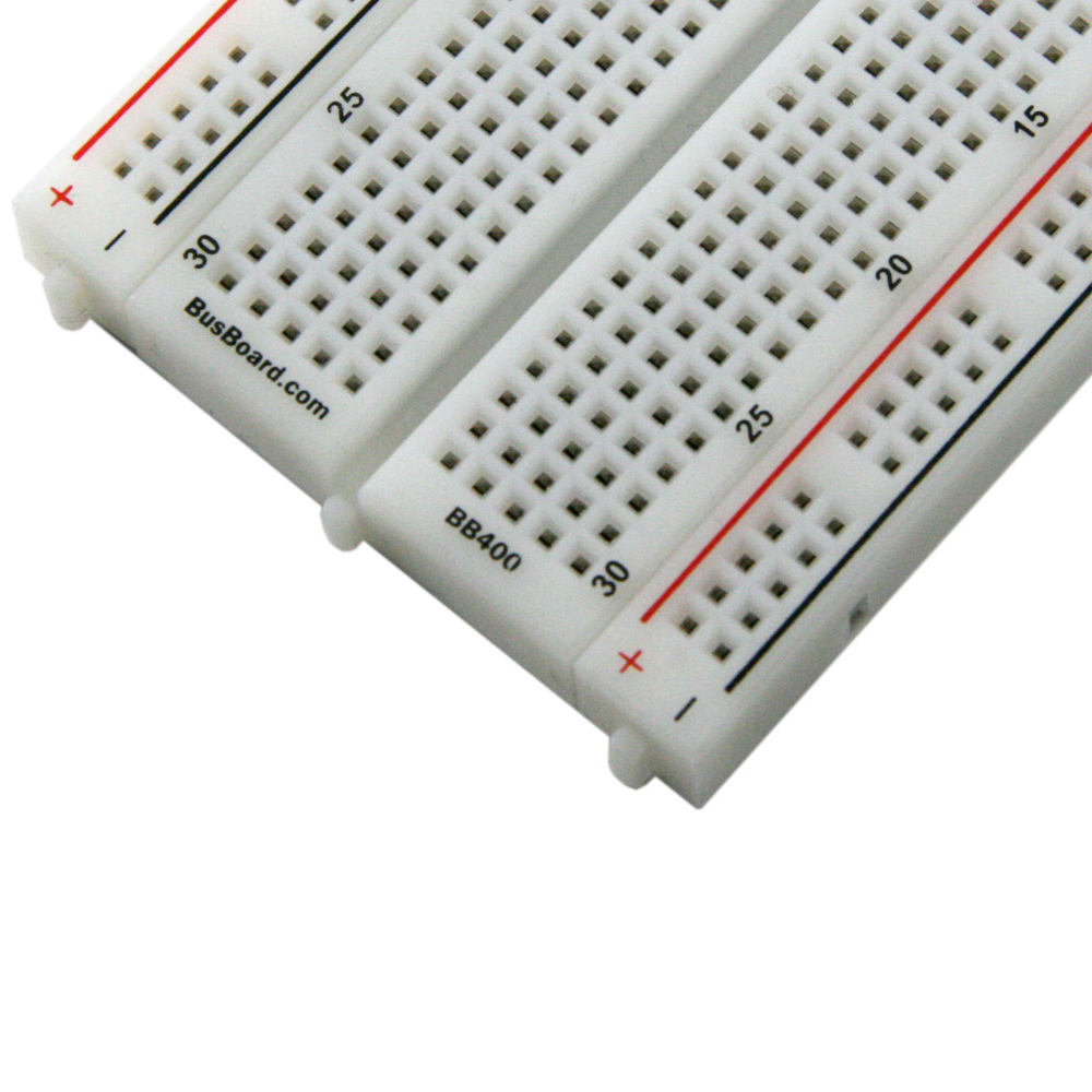 Carte BreadBoard sans soudure à 400 points de connexion avec rails d'alimentation 84 x 54.3 x 8.5mm