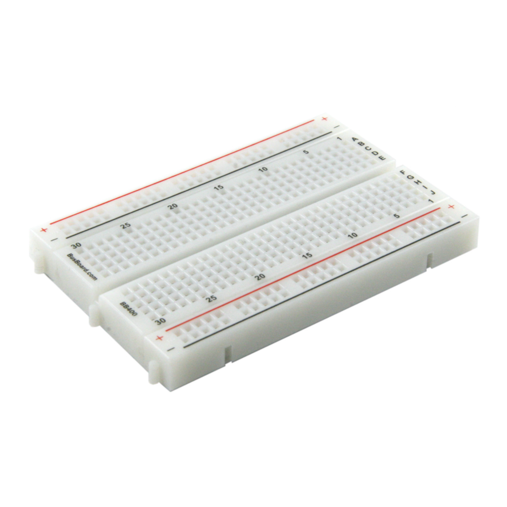 Carte BreadBoard sans soudure à 400 points de connexion avec rails d'alimentation 84 x 54.3 x 8.5mm