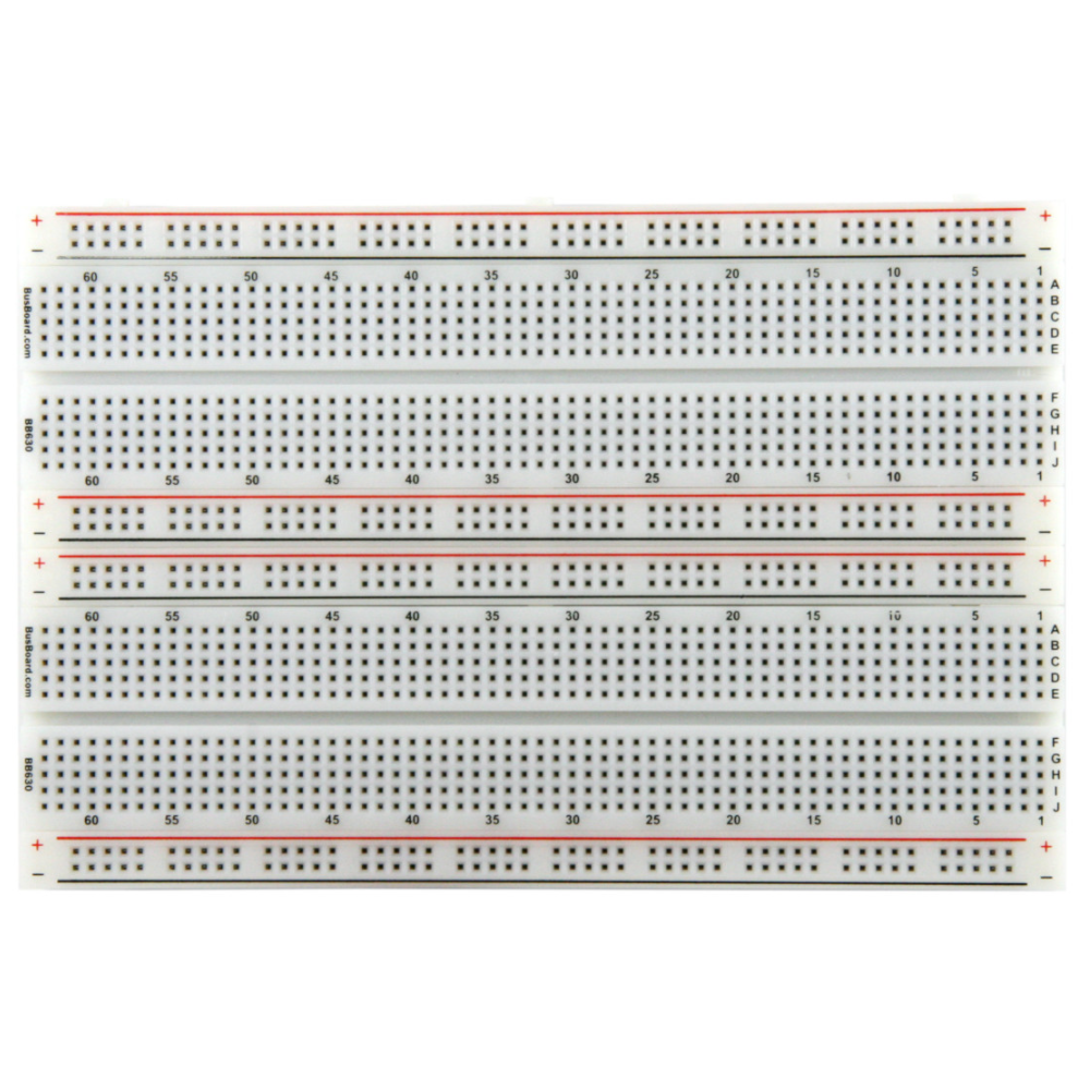 1660 tie-point Solderless Plug-in BreadBoard with power rails 6.5 x 4.3 x 0.3in