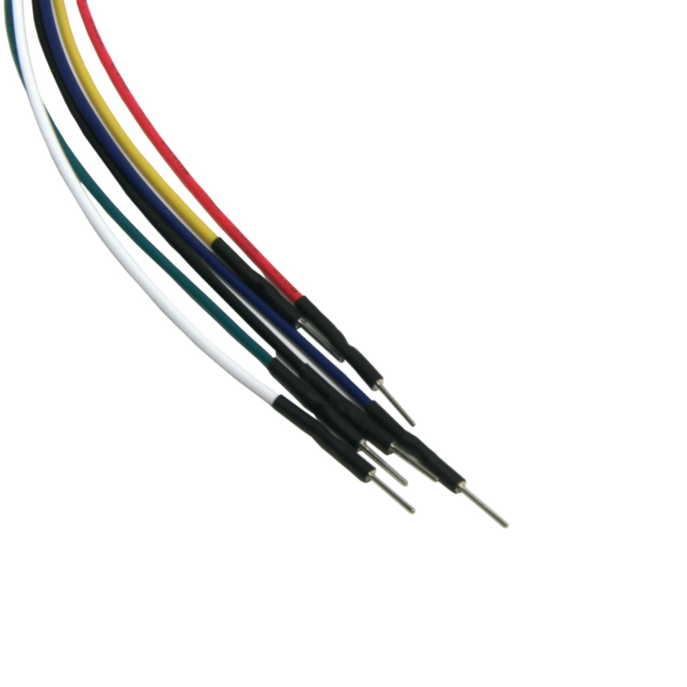 20cm Alligator Clips to BreadBoard Pin - 6-Pack