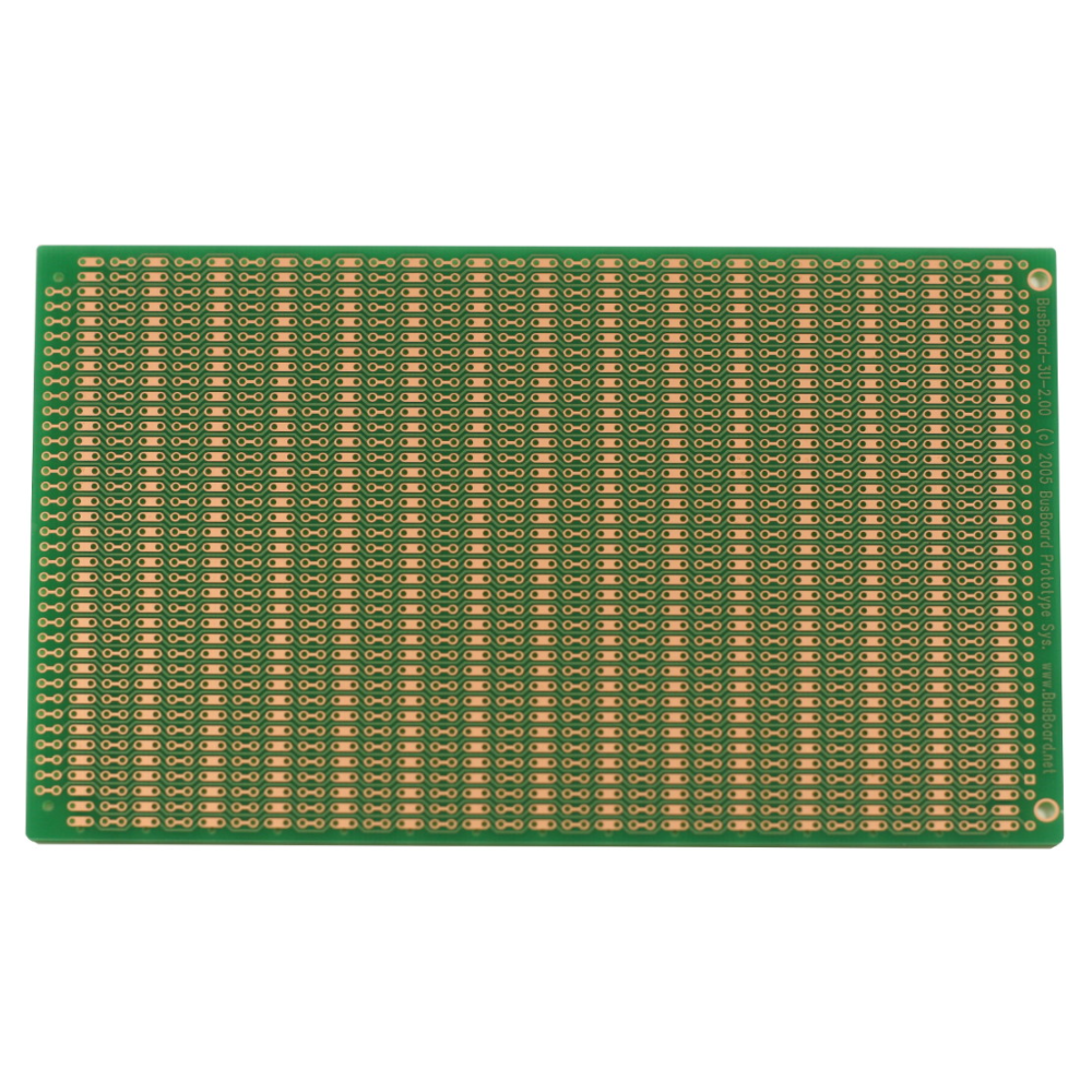 BB3U BusBoard-3U Zig-zag Busses Soldermask Accepts DIN Conn
