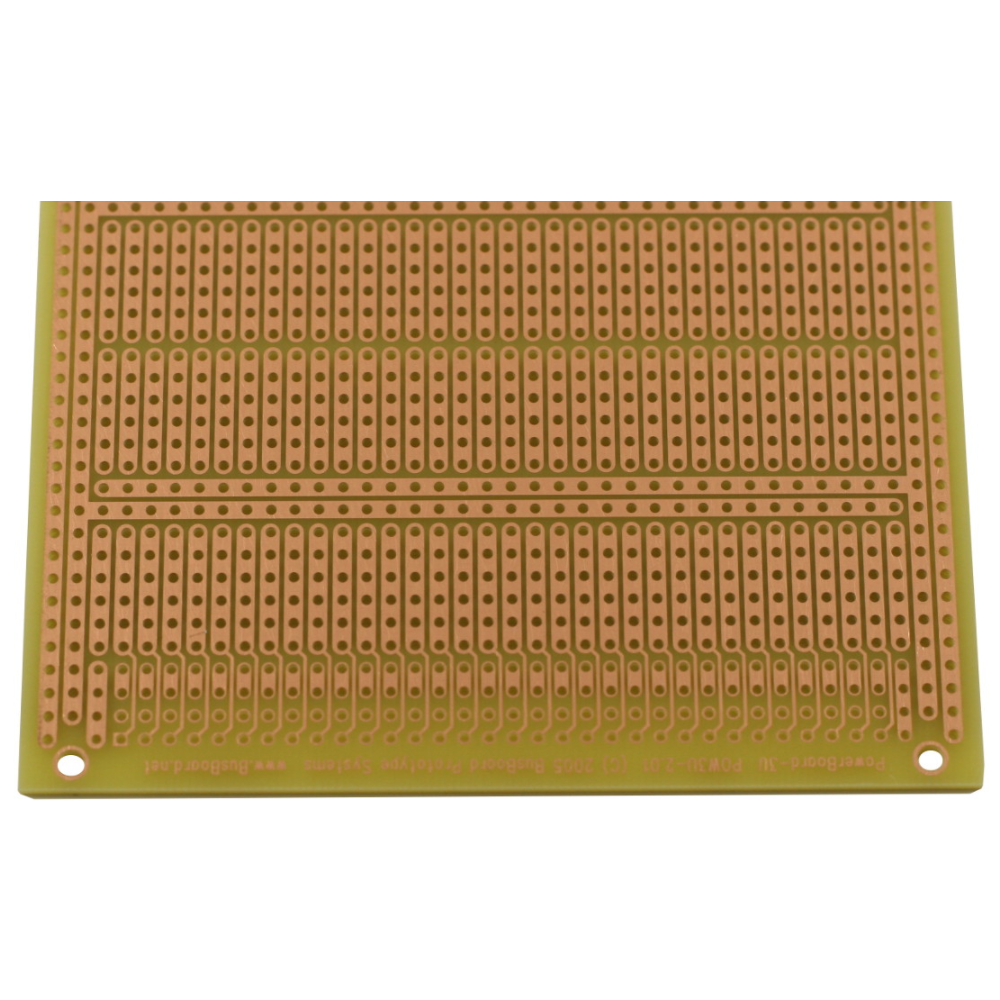 PowerBoard-3U avec bandes à 6 trous et rails d'alimentation entrelacés