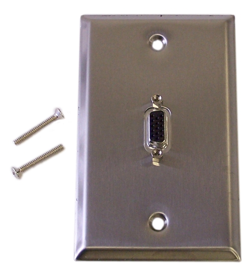 Ensemble de Plaque Murale VGA 1 Port - Acier Inoxydable