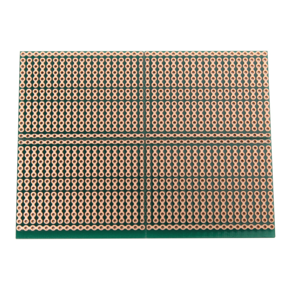 Snappable PCB BreadBoard with 5-hole strips for the smallest projects 2.9 x 3.8in x 1/16