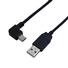 USB 2.0 A Straight Male to Mini-B 5-Pin Right Angle 1ft Cable - Black