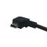 USB 2.0 A Straight Male to Mini-B 5-Pin Right Angle 1ft Cable - Black