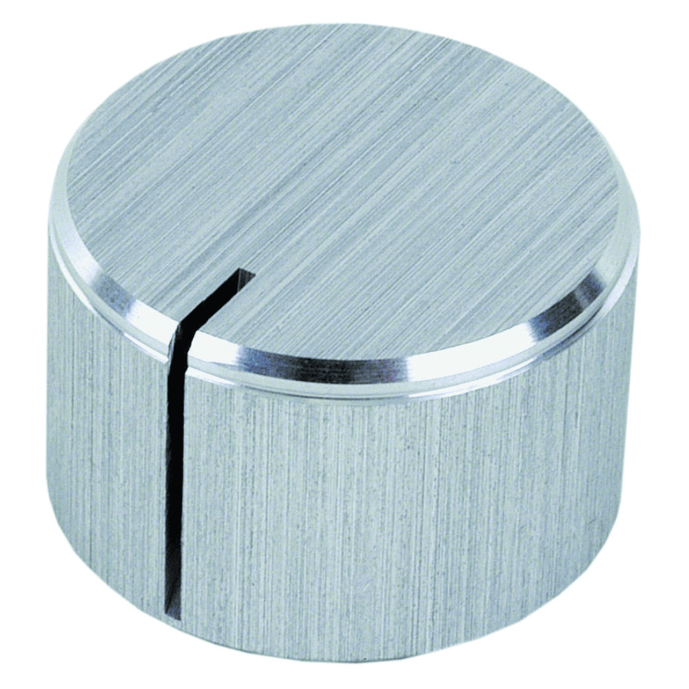 Bouton rond 6,4 mm Aluminium 16mm