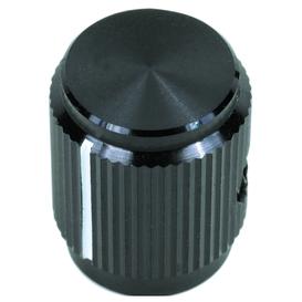 Bouton moleté rond en aluminium 3,2 mm avec ligne d'indication 12,7 mm