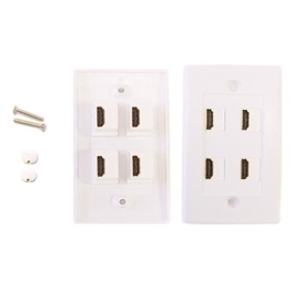 4 Port HDMI Wall Plate