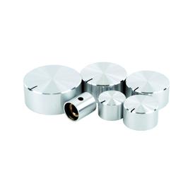 Bouton rond en aluminium de 6,4 mm avec ligne d'indication de 22 mm