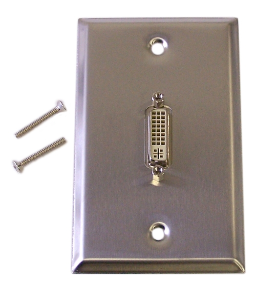 Ensemble de Plaque Murale DVI 1 Port - Acier Inoxydable