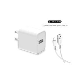 JELLICO C11 2.1A COMBO CHARGEUR MURAL AVEC CÂBLE USB-C