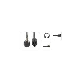 RALLONGE 1 PIEDS NEMA 13 A, 120 VCA, NOIR