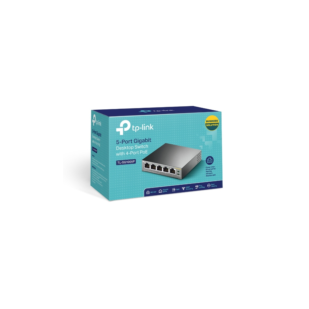 TL-SG1005P, 5-Port Gigabit Desktop Switch with 4-Port PoE+