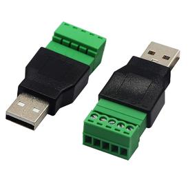 CONNECTEUR USB MÂLE À TERMINAUX VISSÉS