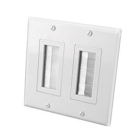 Plaques murales à câble en vrac avec brosse de style décora, double bande, blanc