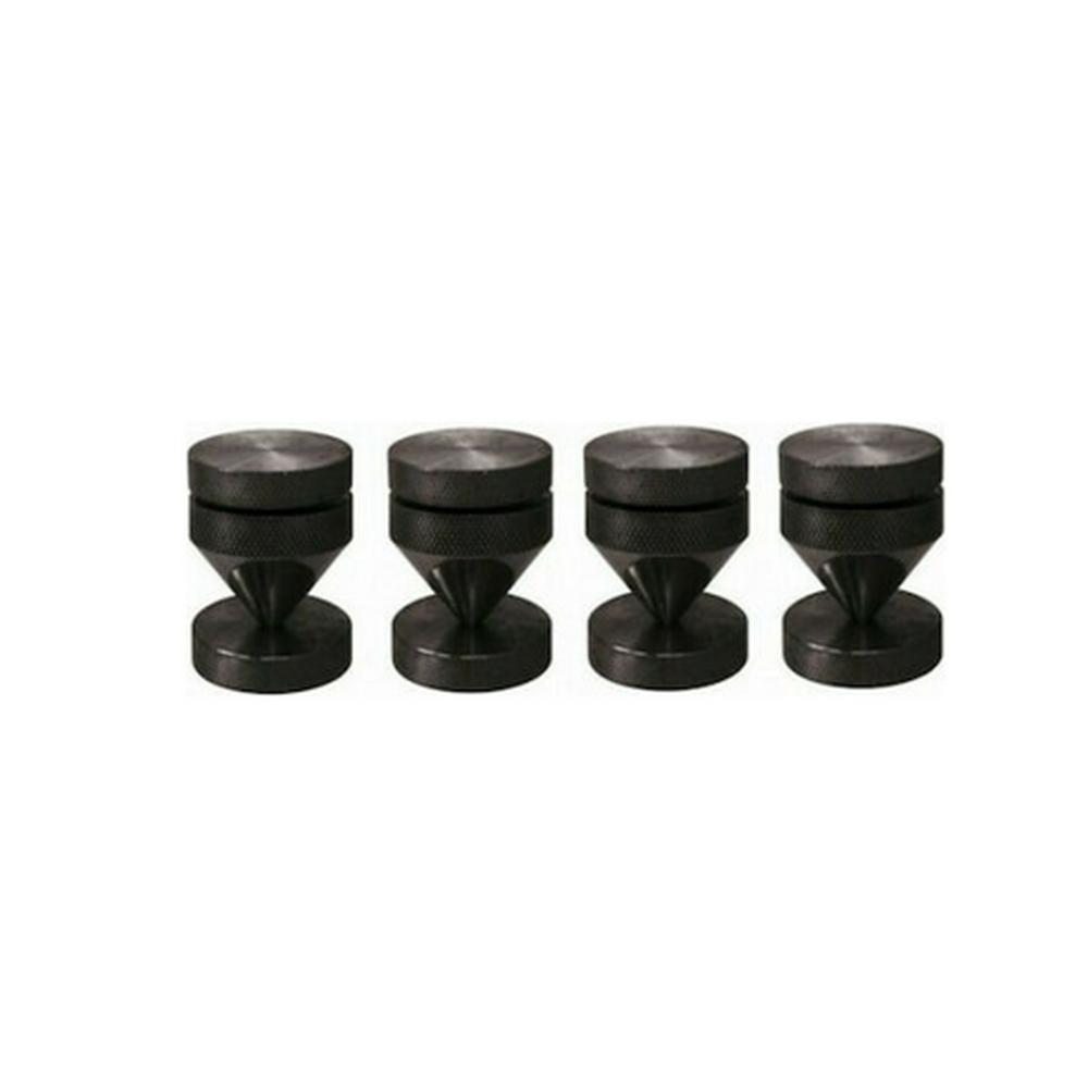black adjustable acoustic isolation cone spikes