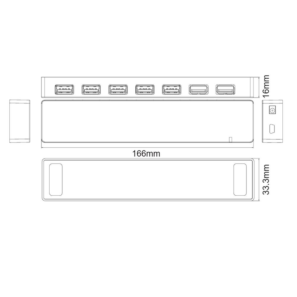 Hub USB 2.0 7-Ports