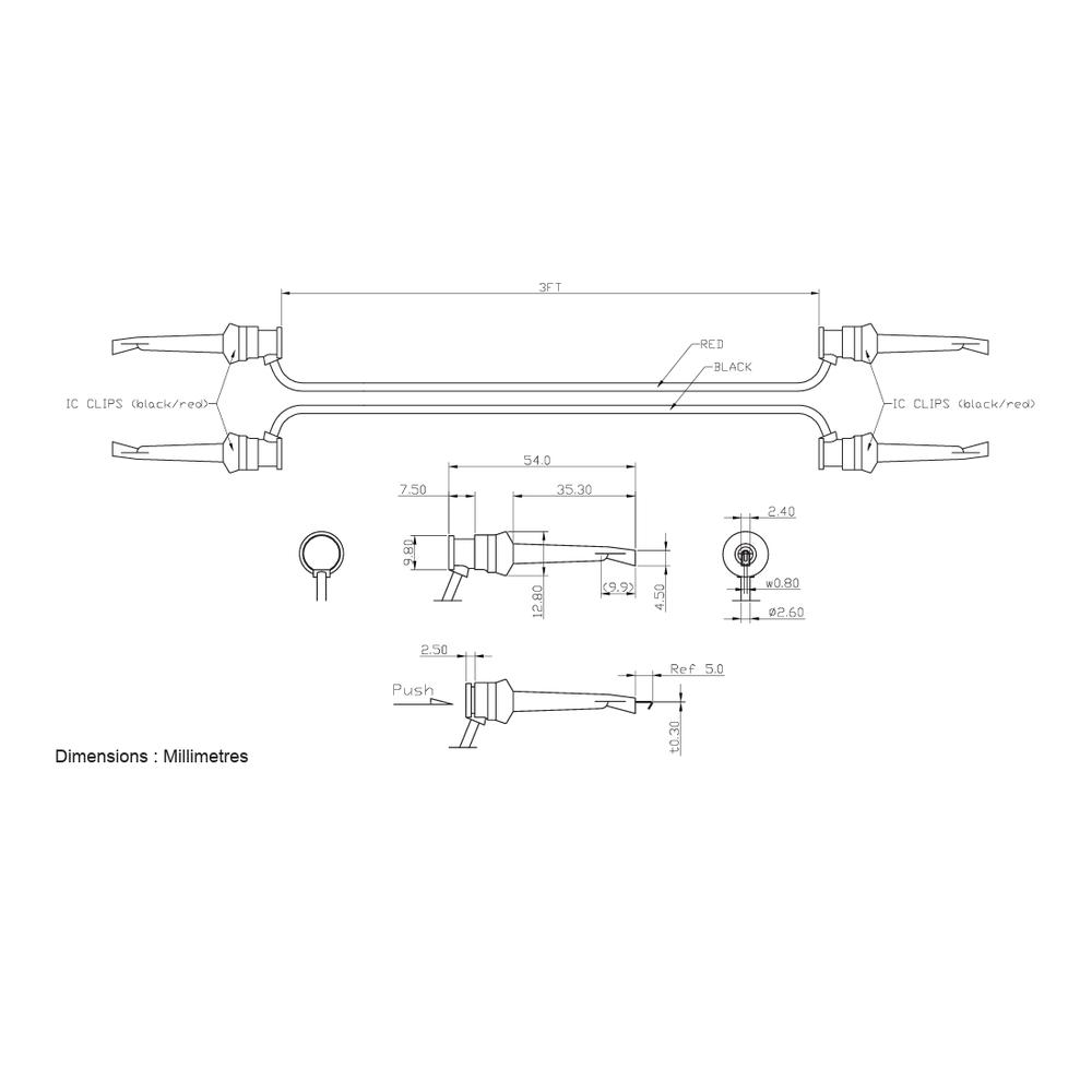Tenma 21-560 Test Lead Set, 914.4mm