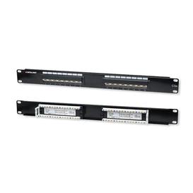 Panneau de brassage (Patch panel) coudé Cat5e 16 ports - 1u