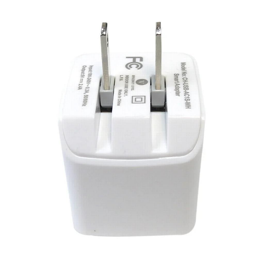 Chargeur mural SMART IQ USB A femelle vers CA (110 V) - BLANC (5 V/2,4 A)