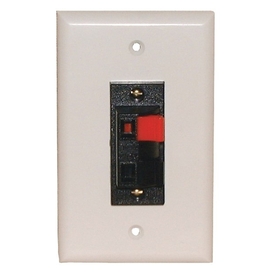 Plaque Murale pour Haut-Parleur - Terminal 2 Positions, Blanche