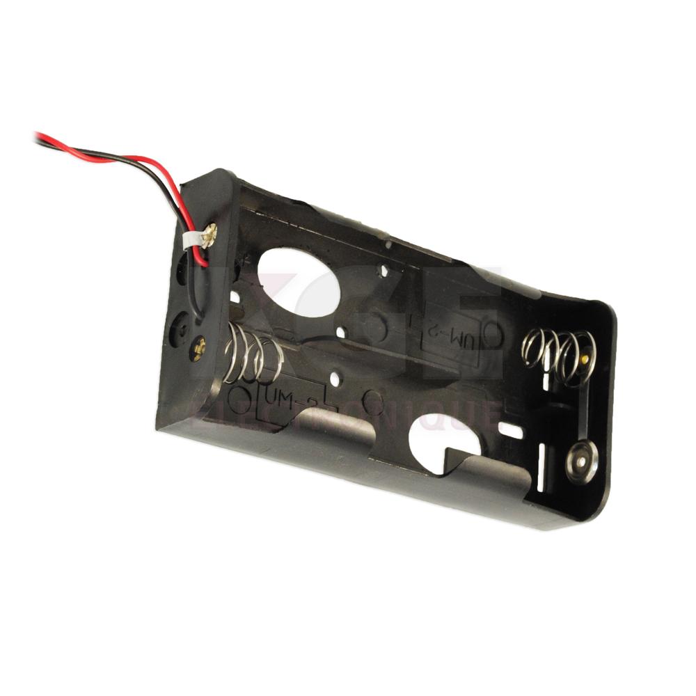 Porte-Batteries pour 4 Batteries C avec Fil 15cm