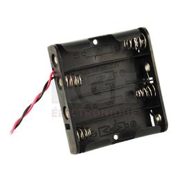 Porte-Batteries pour 4 Batteries AA avec Fil 15cm