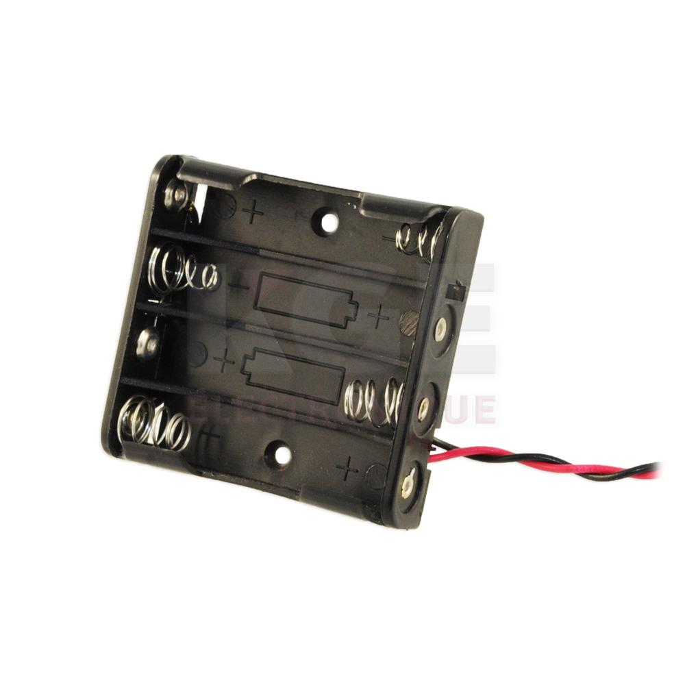 Battery Holder 4 x AAA Type Wire 15cm