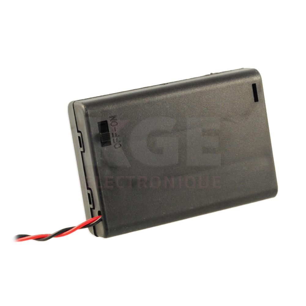 Porte-Batteries pour 3 Batteries AAA avec Fil 15cm et Interrupteur