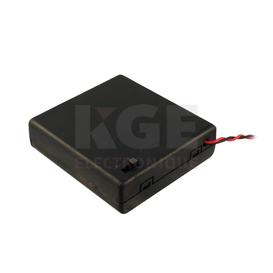 Porte-Batteries pour 4 Batteries AA avec Fil 15cm et Interrupteur