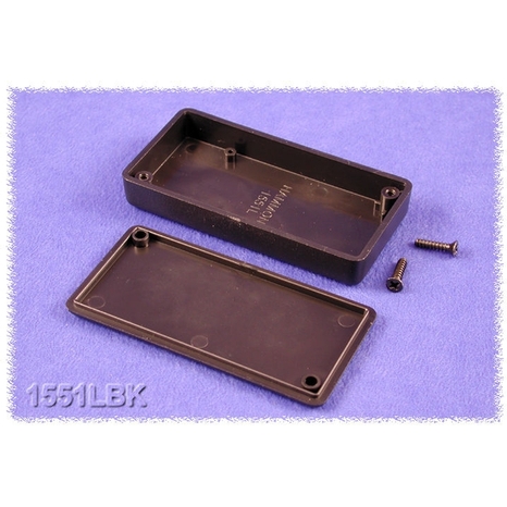 1551LBK - Plastic Miniature Enclosure - Black, 3.15
