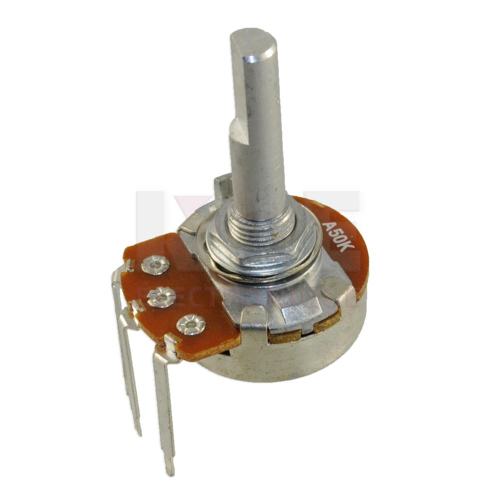 Potentiomètre Standard (24mm) - 50K Ohms, Audio, Terminaux Universels
